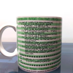 Vtg abacus programming coffee mug